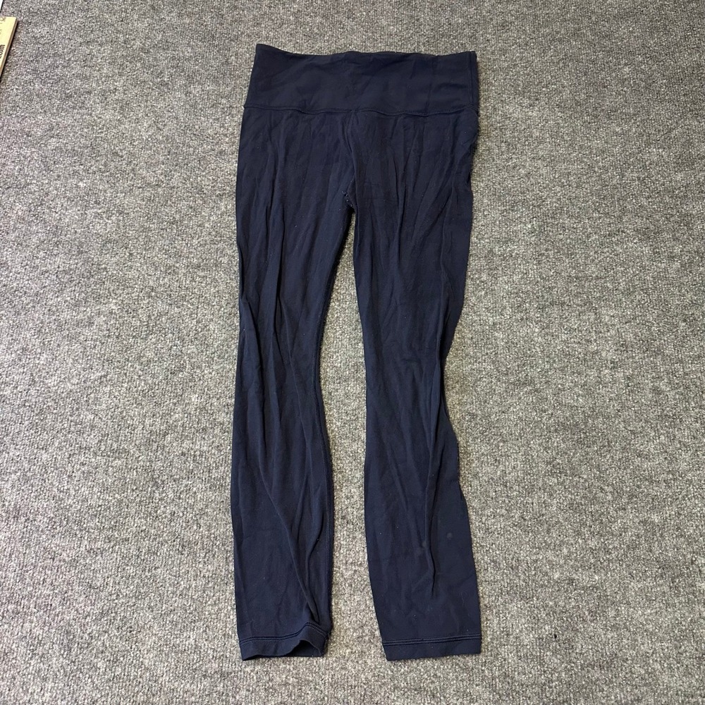 Athleta Leggings Womens Size S Navy Blue High Rise Solid Athletic Yoga Pants
